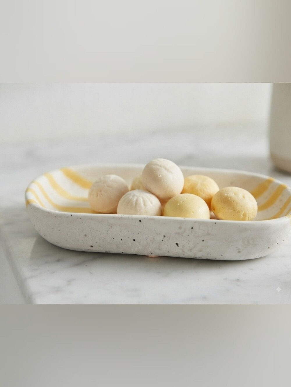 Striped Ceramic Bath Tray By Anthropologie